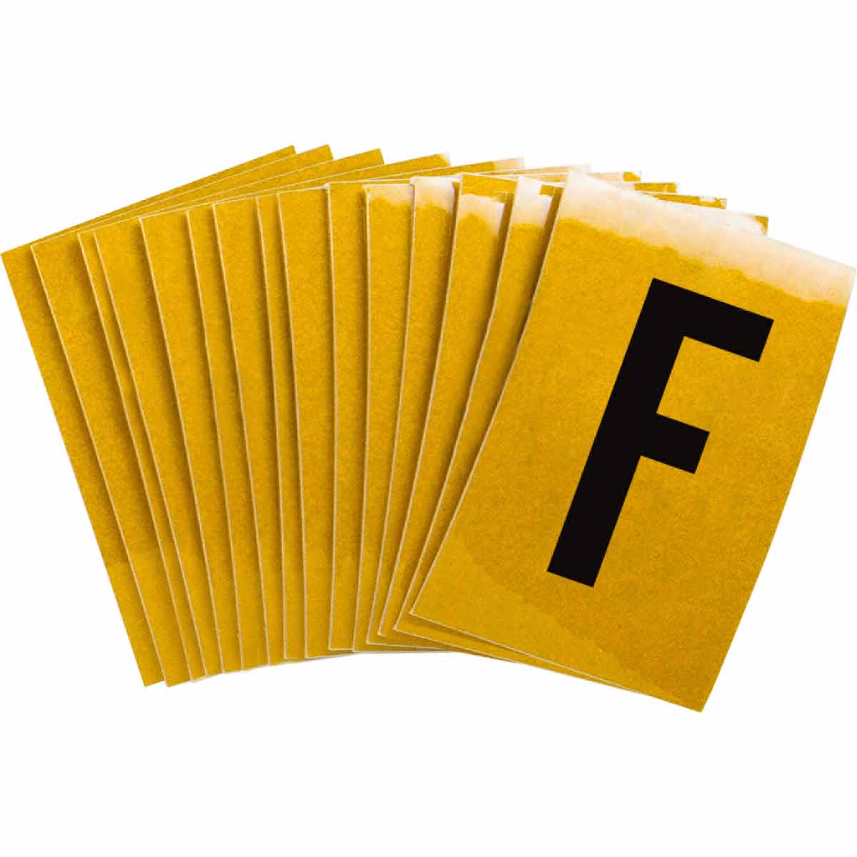5920-F 1 in Plastic N&L Black on Yellow F 25/PK