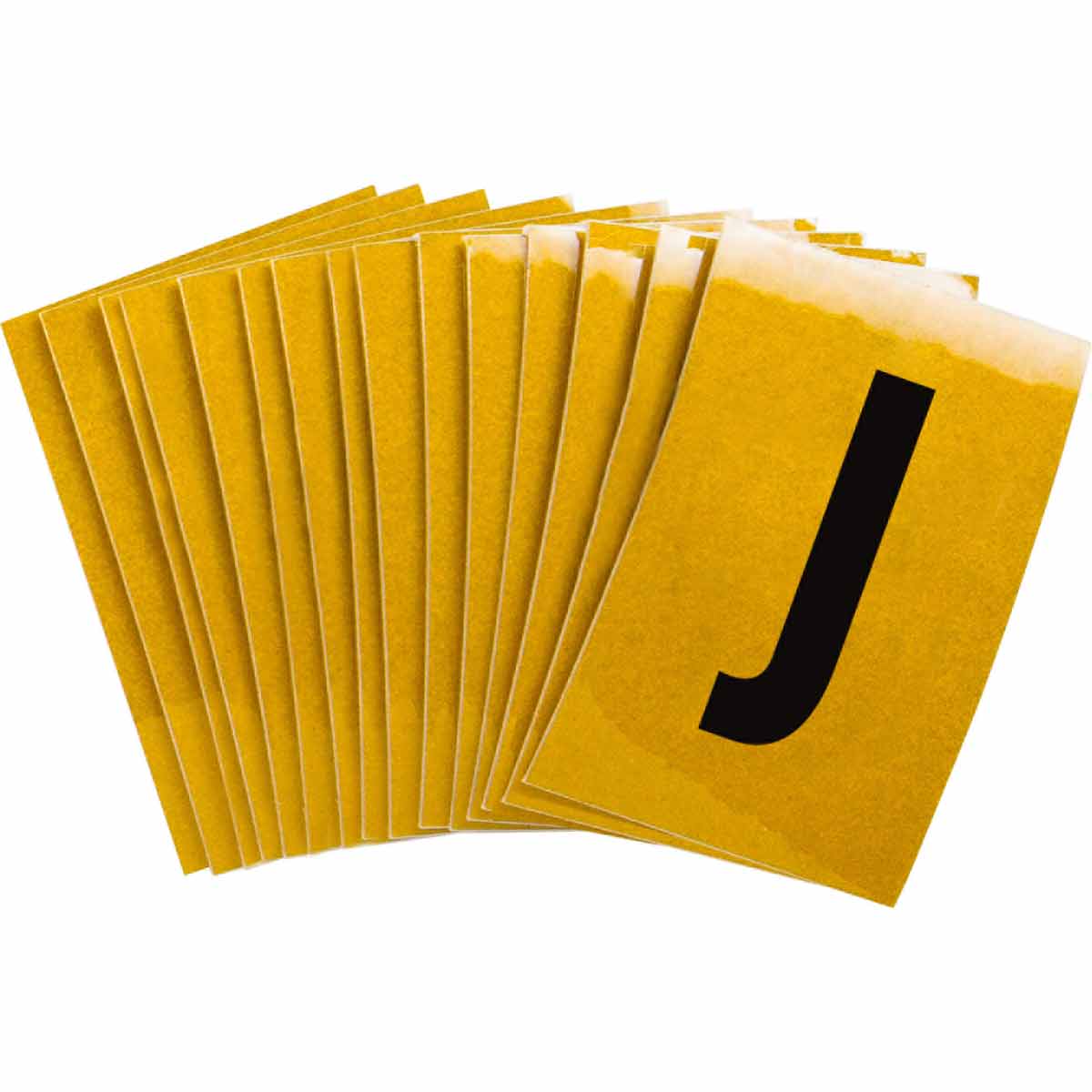 5920-J 1 in Plastic N&L Black on Yellow J 25/PK
