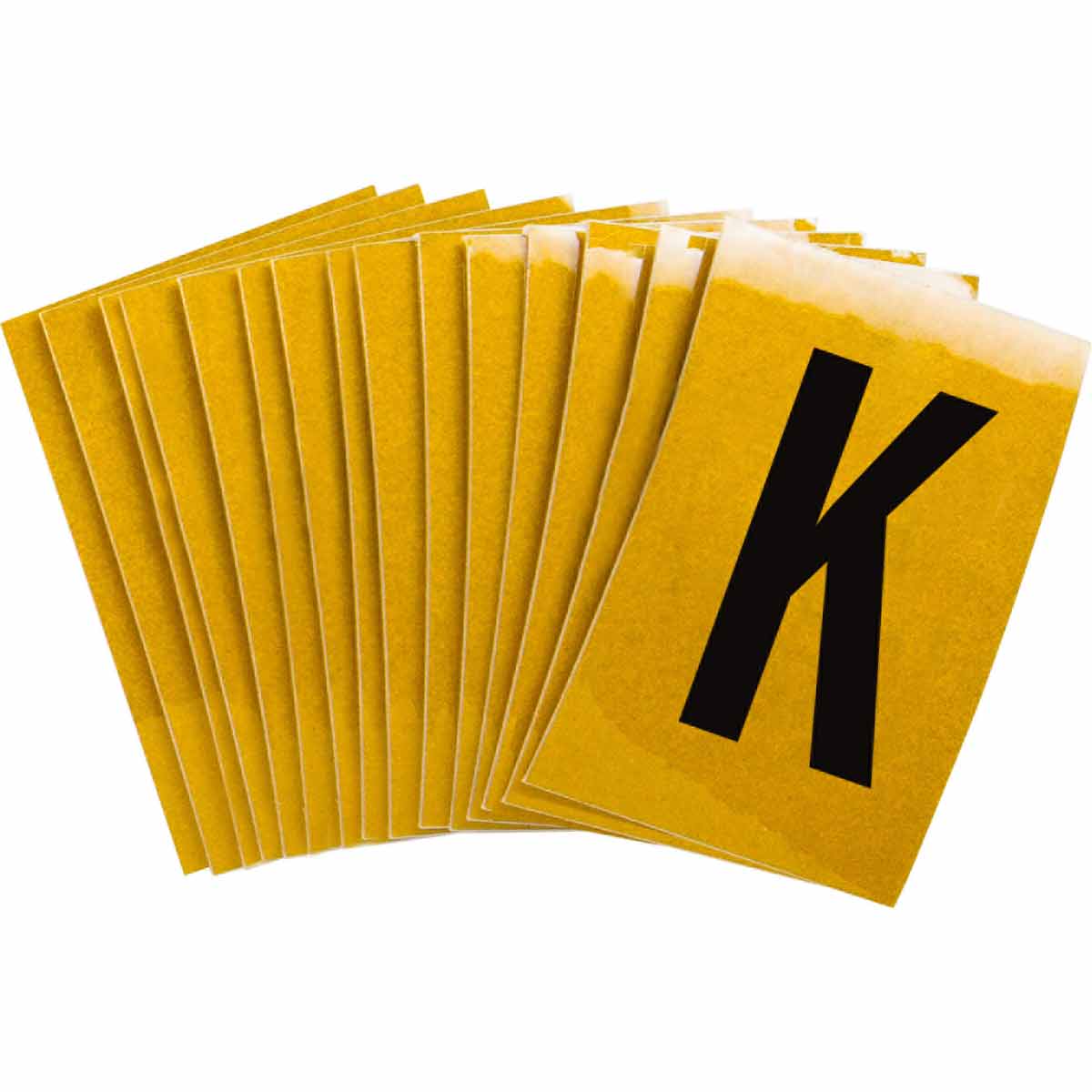 5920-K 1 in Plastic N&L Black on Yellow K 25/PK