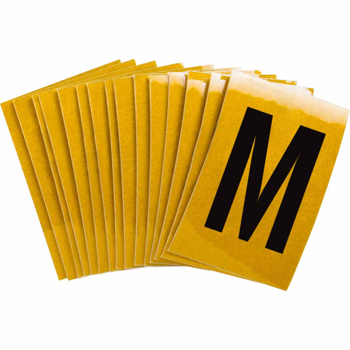 5920-M 1 in Plastic N&L Black on Yellow M 25/PK