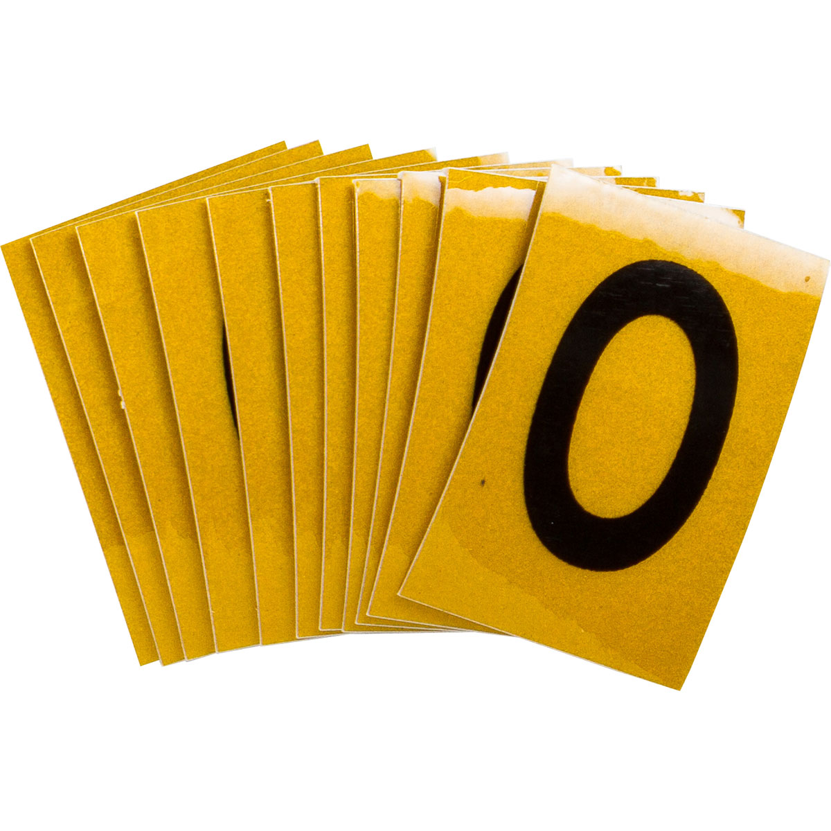 5920-O 1 in Plastic N&L Black on Yellow O 25/PK