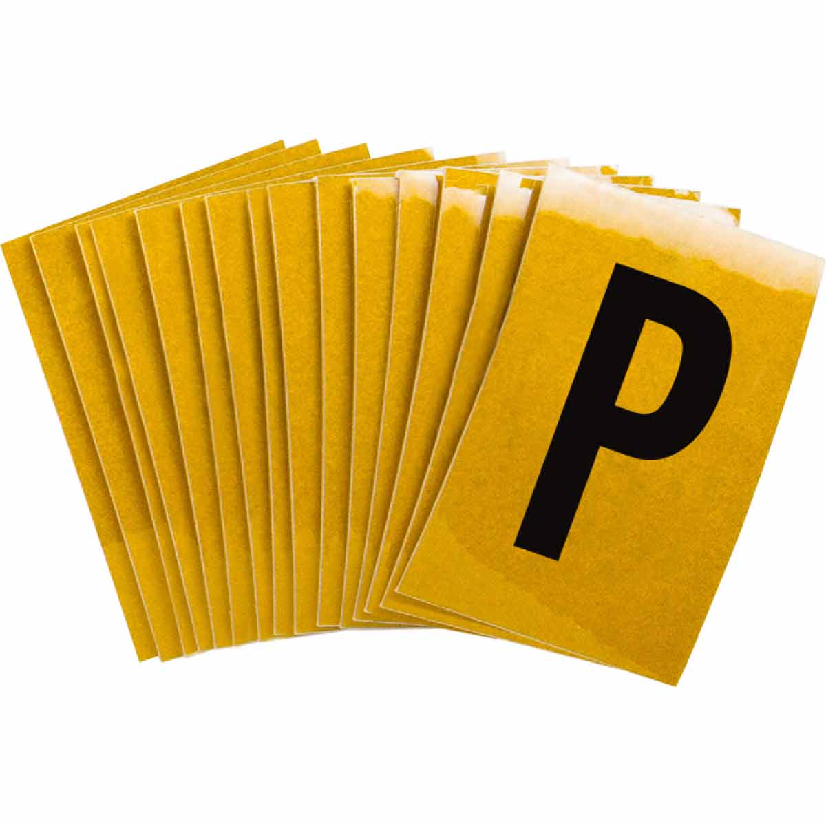 5920-P 1 in Plastic N&L Black on Yellow P 25/PK