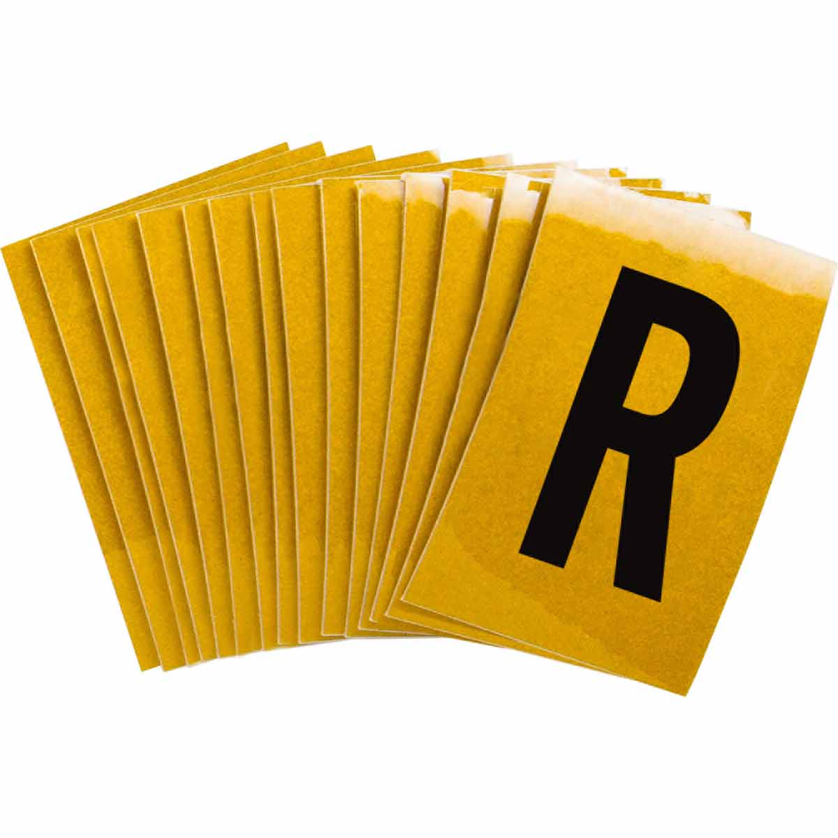 5920-R 1 in Plastic N&L Black on Yellow R 25/PK