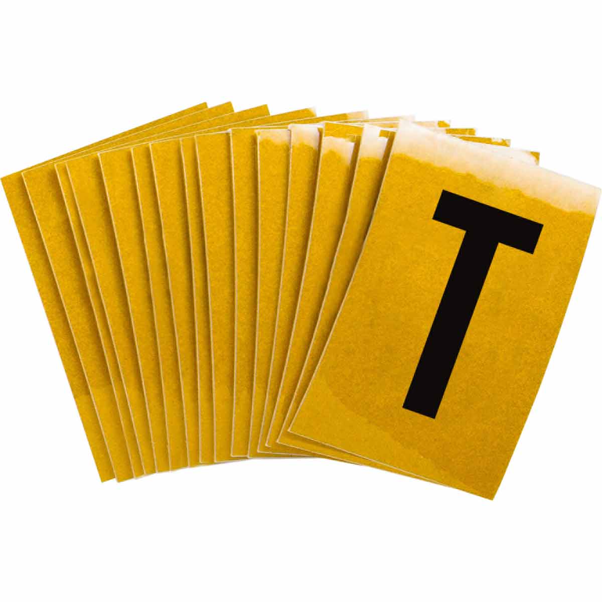 5920-T 1 in Plastic N&L Black on Yellow T 25/PK