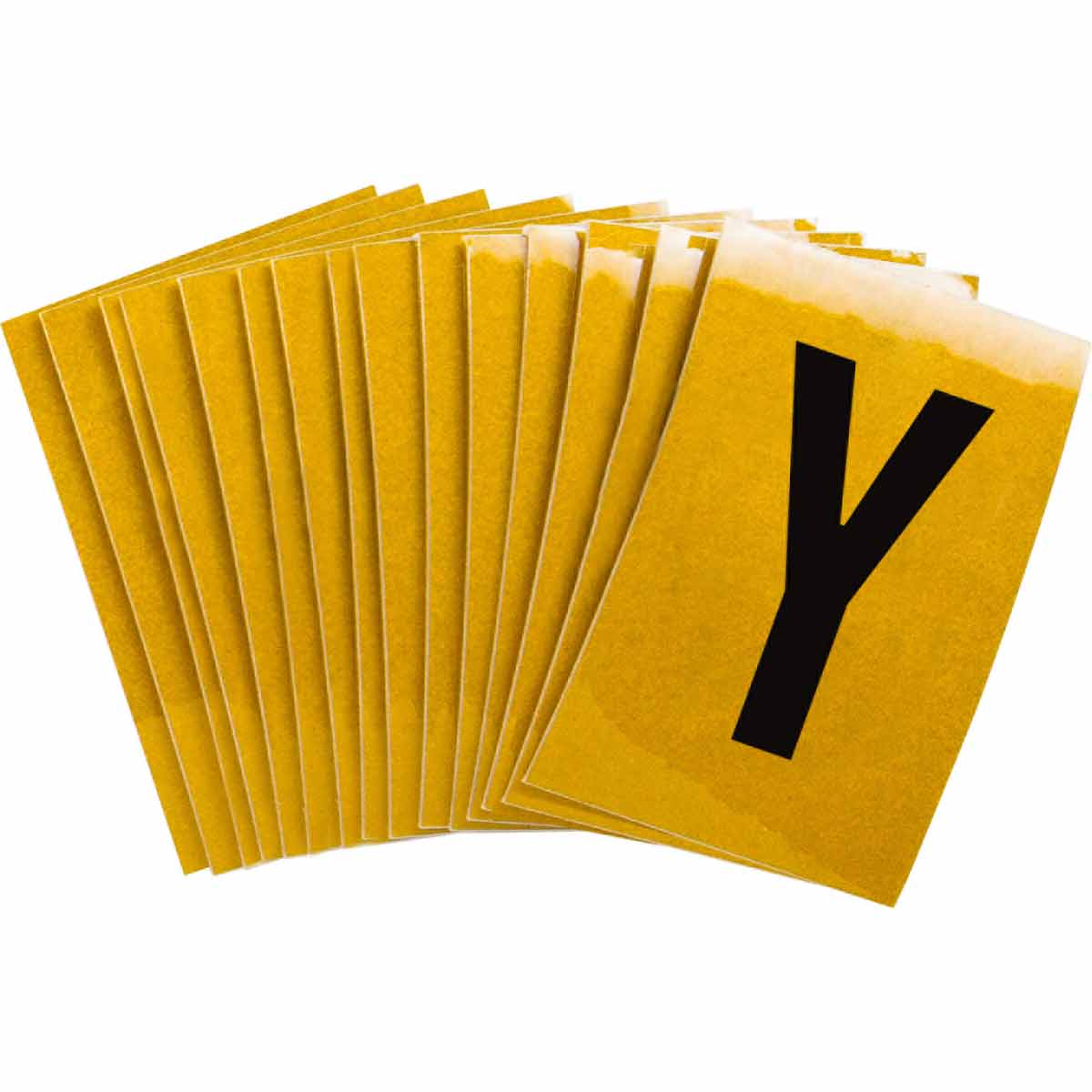 5920-Y 1 in Plastic N&L Black on Yellow Y 25/PK