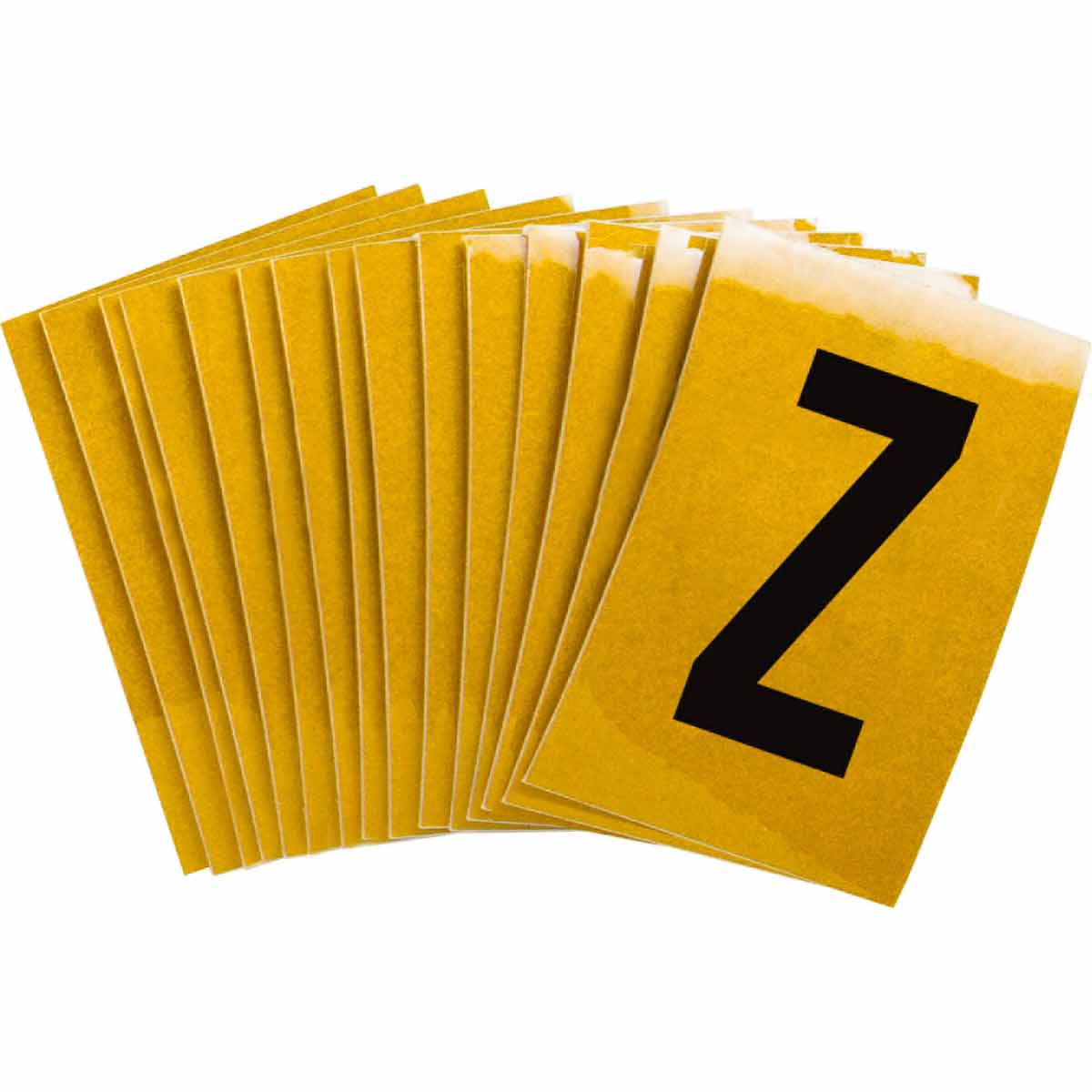 5920-Z 1 in Plastic N&L Black on Yellow Z 25/PK
