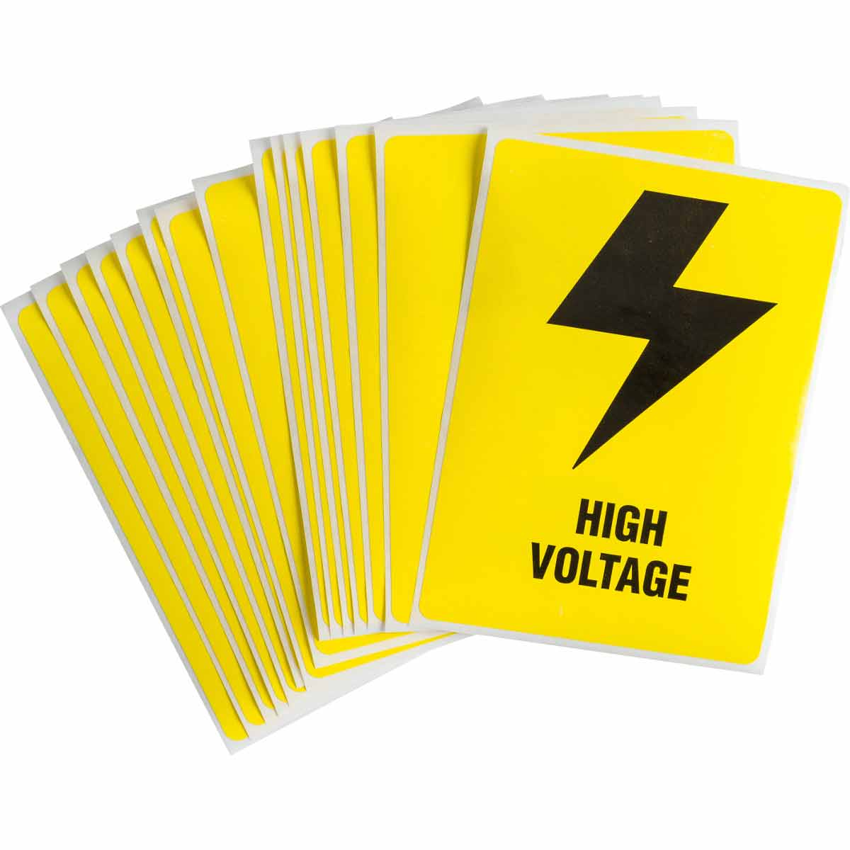 596-17 B946,4"H X 2.87"W, HIGH VOLTAGE, 25/PK