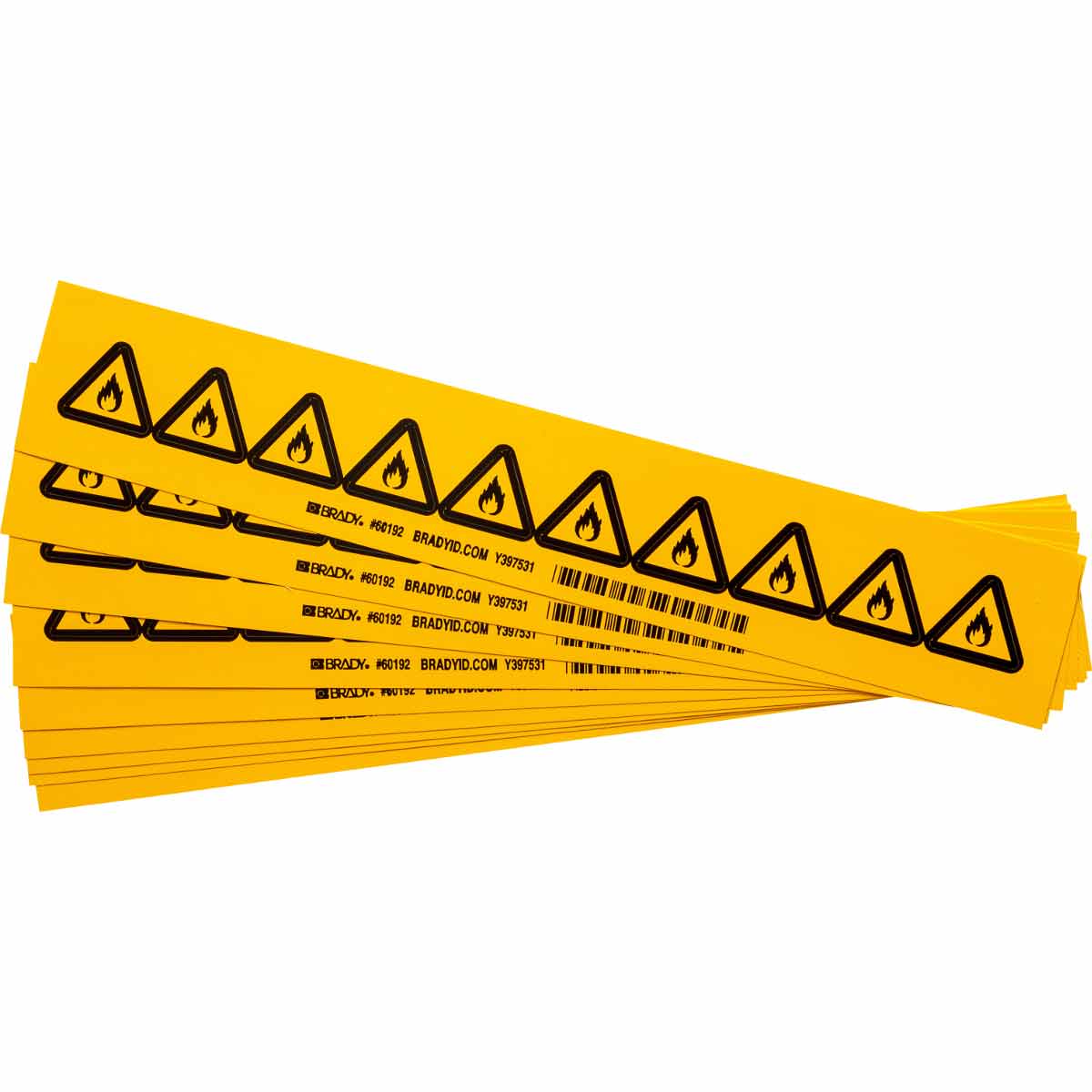60192 WARNING FLAMMABLE LABEL 1x 1