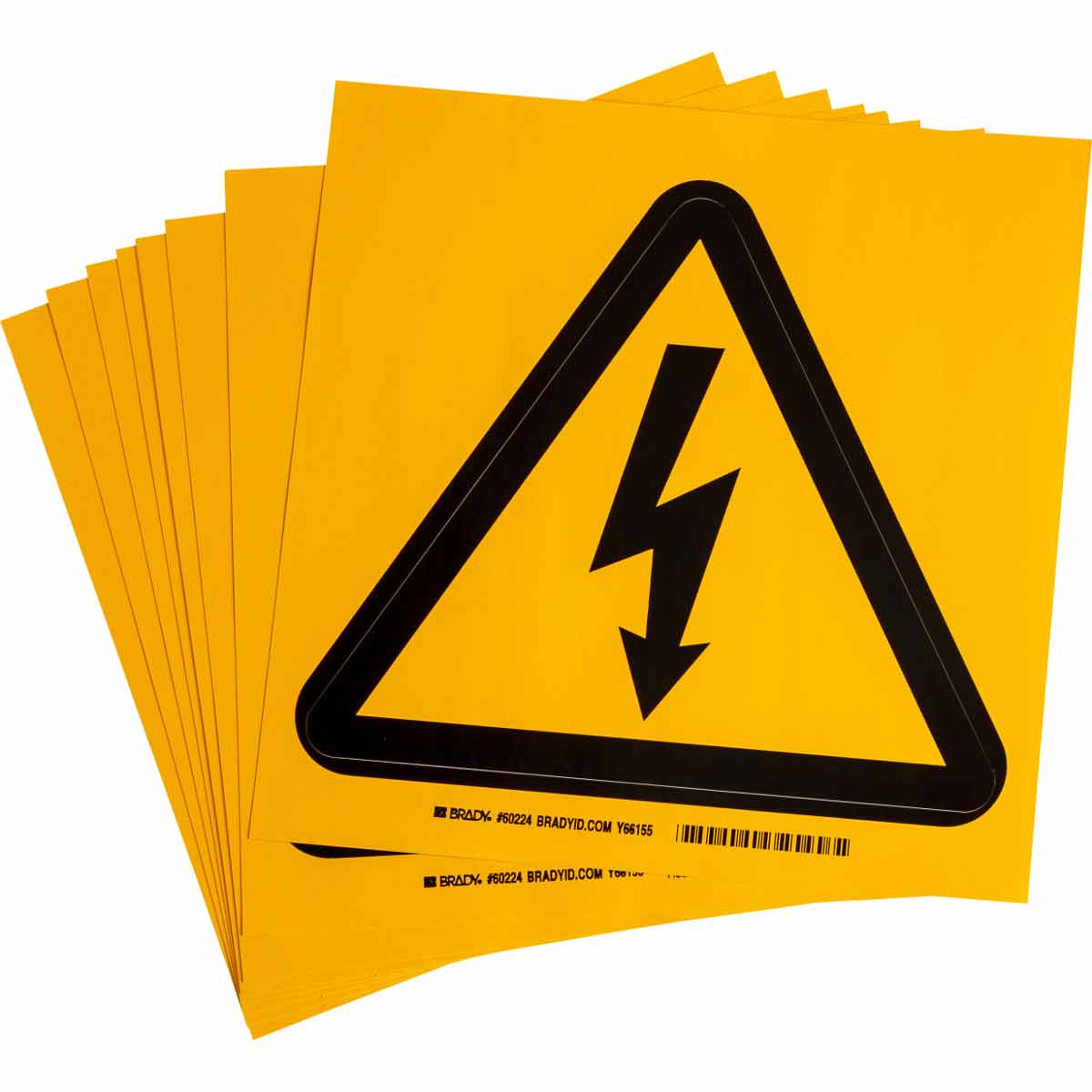 Brady Part: 60224 | Etiquetas de - Pictograma: Voltaje eléctrico peligroso | BradyID.com.mx