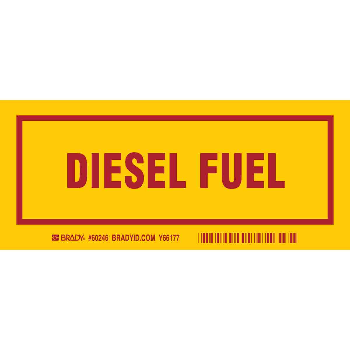 60246 B302, 7.0X3.0", RED/YEL, FUEL,25PCS/PKG
