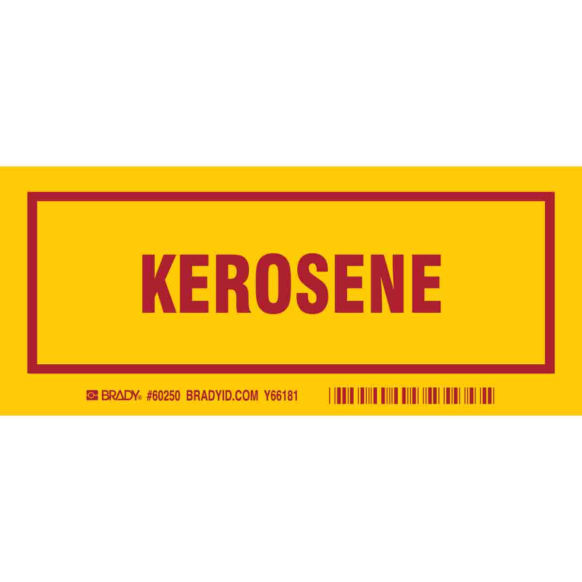 60250 B302, 7.0X3.0", RED/YEL,KEROSENE,25/PKG