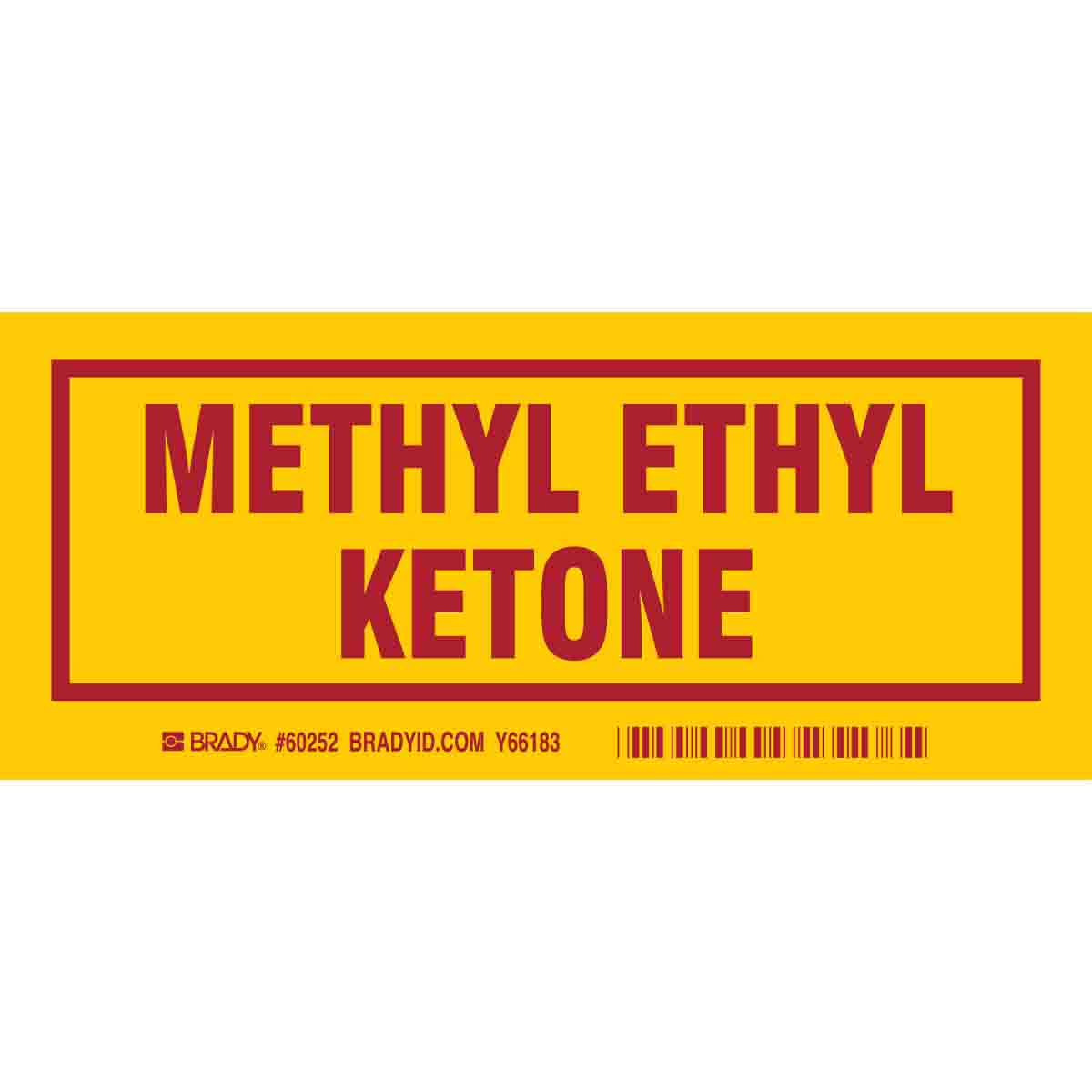 60252 B302, 7.0X3.0", RED/YEL, MEK,25/PKG