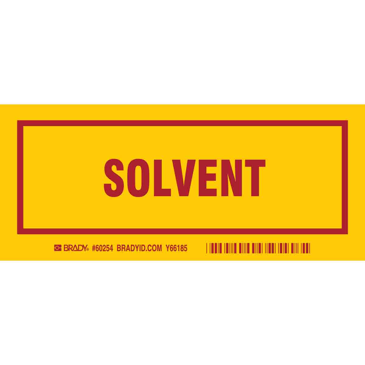 60254 B302, 7.0X3.0", RED/YEL,SOLVENT,25/PKG