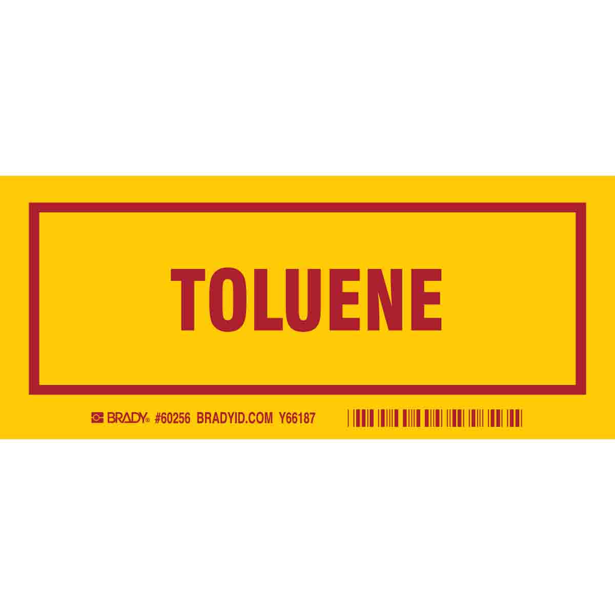 60256 B302, 7.0X3.0", RED/YEL,TOLUENE,25PCS/PK
