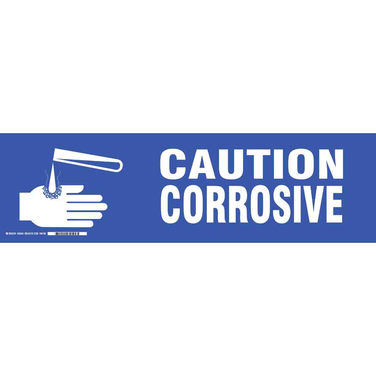 60264 Cabinet Lbl 7x24 B302 CAUTION CORROSIVE