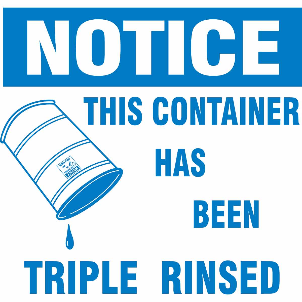 60364 B235 6X6 BLU/WHT NOTICE LABEL 100/PKG