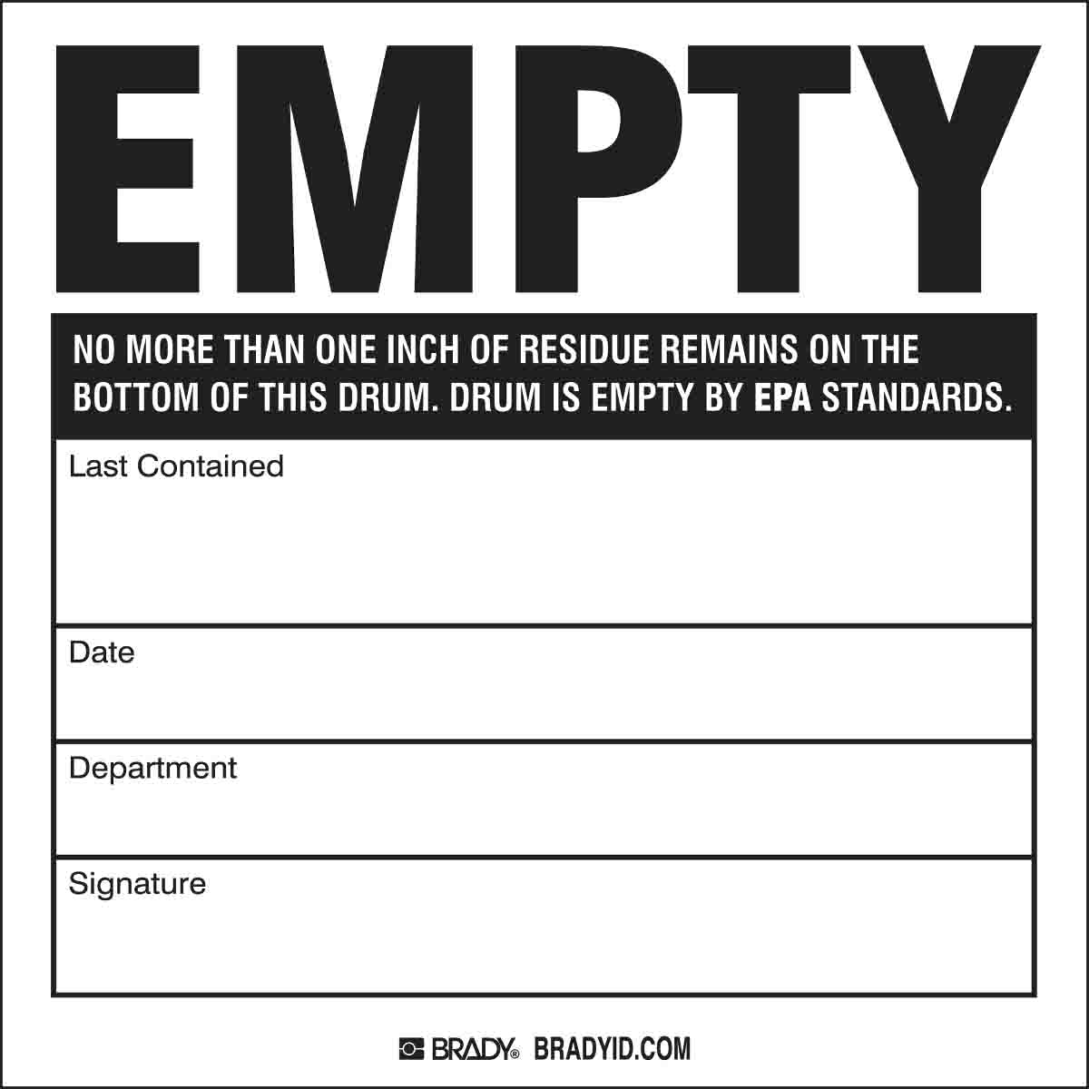 60363 Waste Disposal Labels - Coated Paper