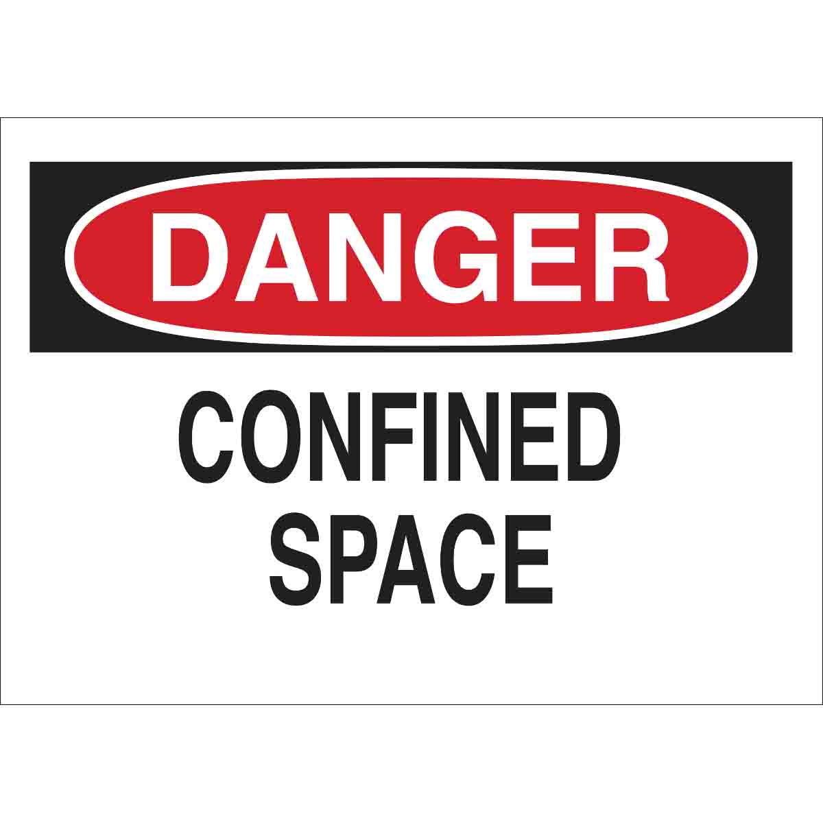 95015 B401 7X10 RED/BLK/WHT DANGER CONFINED