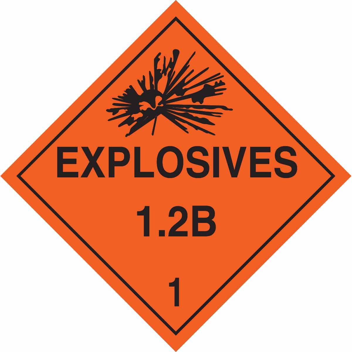 63344 B120,10.75X10.75,BLK/ORN,EXPLOSIVES 1.2B