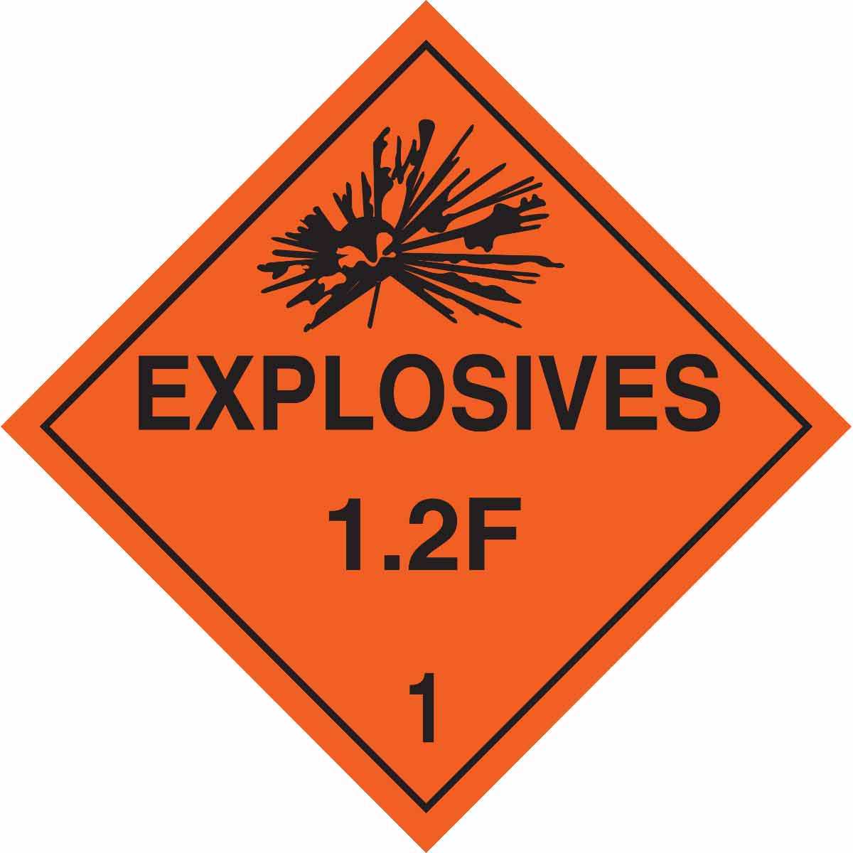 63383 B101 10.75X10.75 BLK/ORG EXPLOSIVES 1.2F