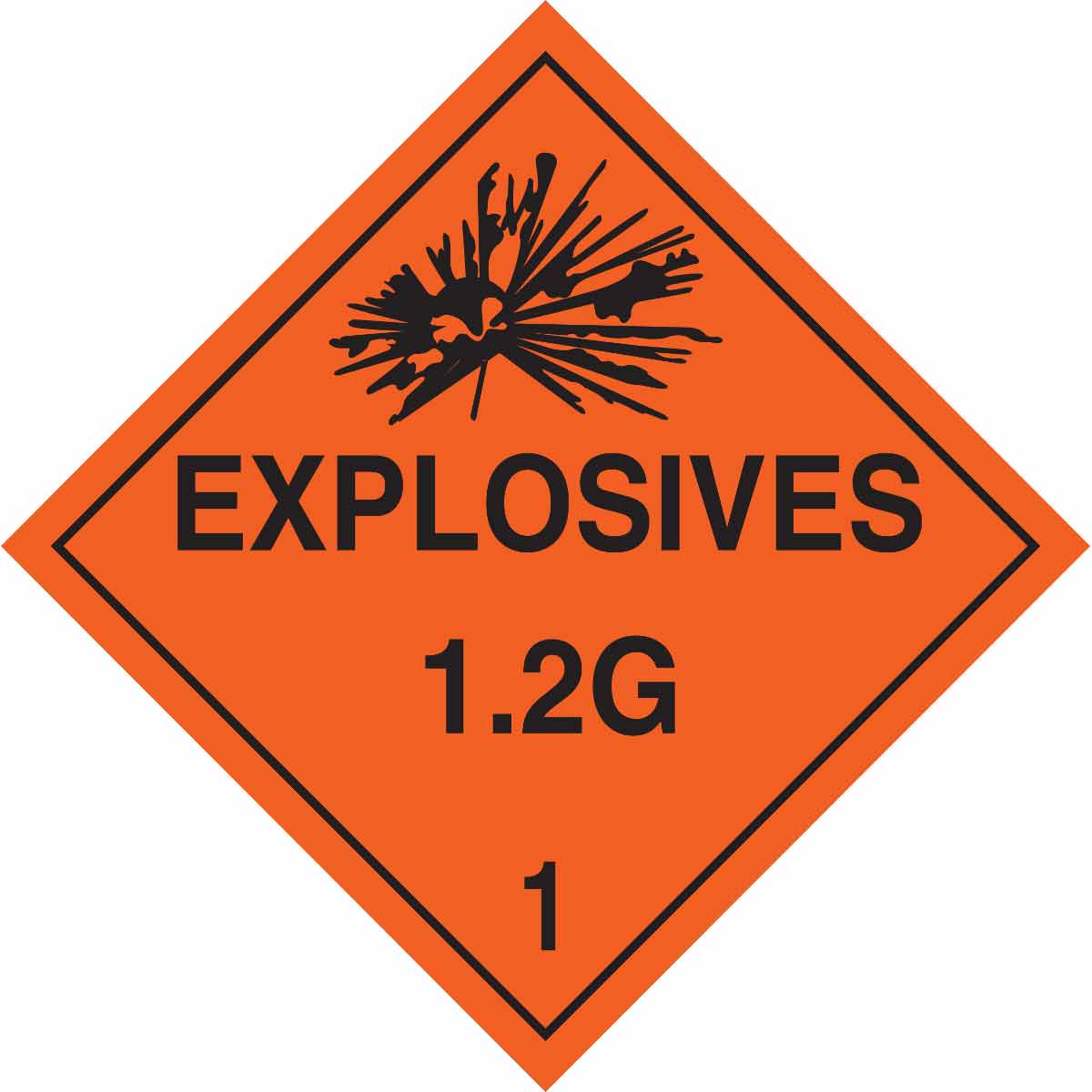 63384 B101 10.75X10.75 BLK/ORG EXPLOSIVES 1.2G