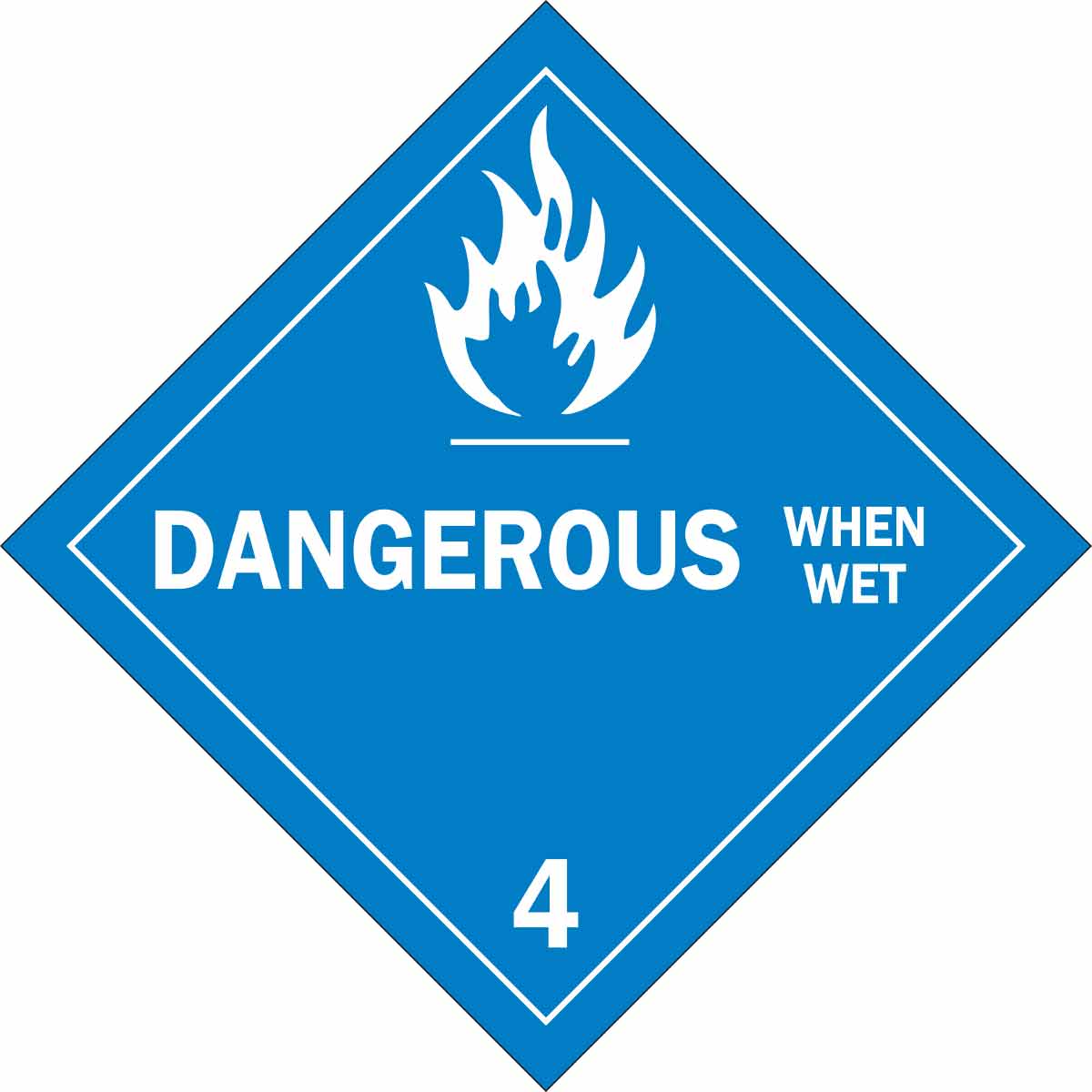 Dangerous When Wet 4 Sign | BradyID.com