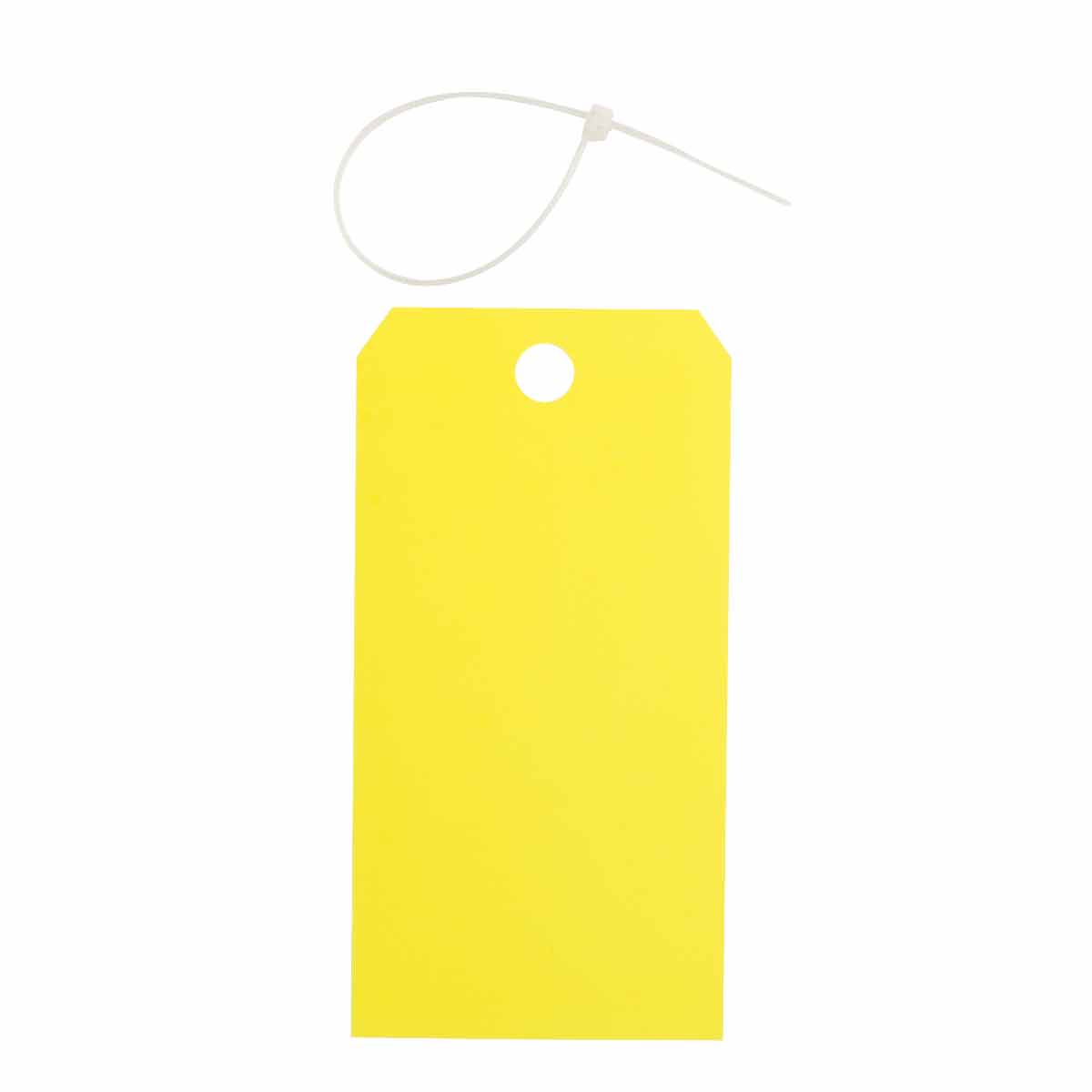 65350 Blank Tag No Grom 5.75 H x 3 W YL 25/PK
