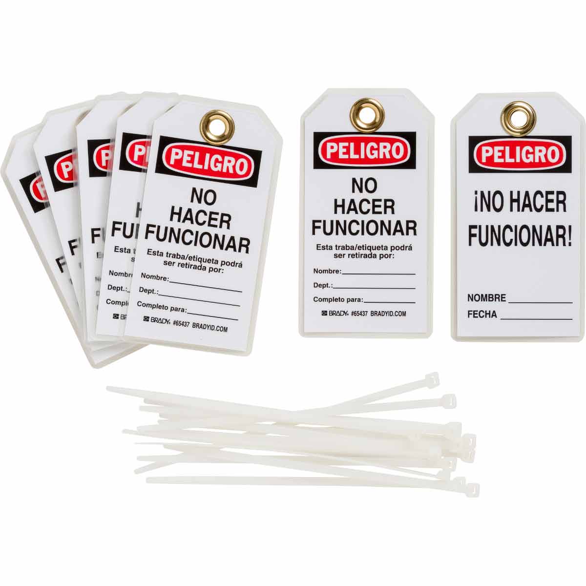 65437 TAG B837 5.75X3 BLK/RED/WHT 2SIDE 10/PK