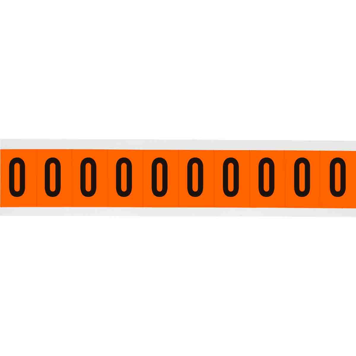 6560-0 1 in Vinyl N&L Black on Orange 0 10/PK