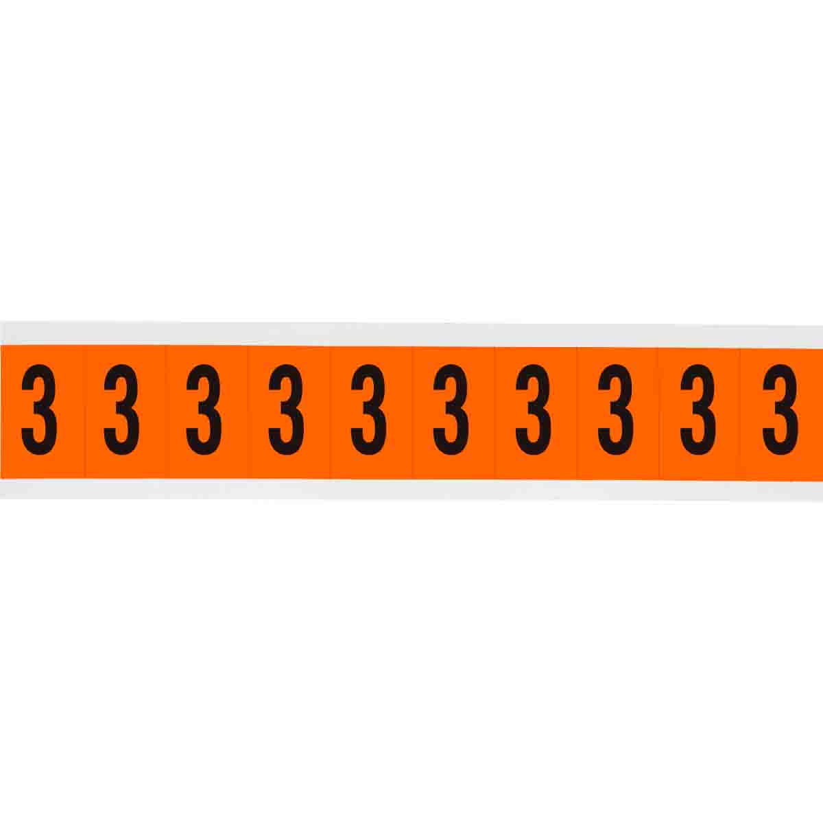6560-3 1 in Vinyl N&L Black on Orange 3 10/PK