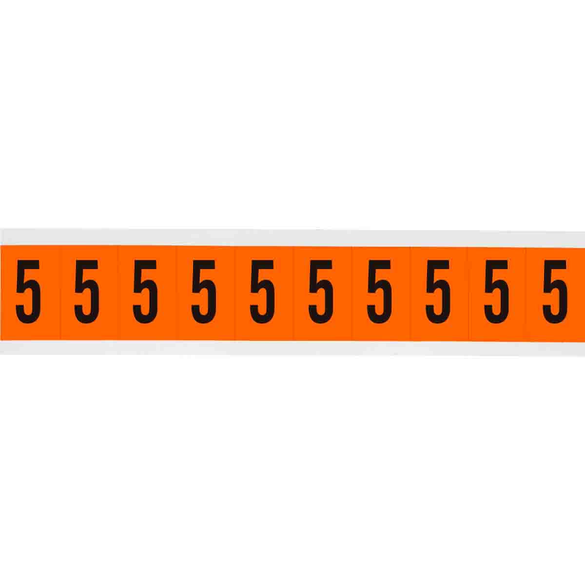 6570-5 2 in Vinyl N&L Black on Orange 5 10/PK