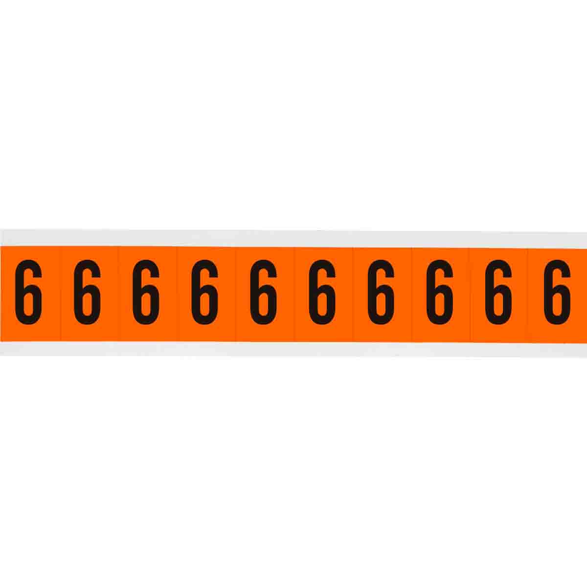 6570-6 2 in Vinyl N&L Black on Orange 6 10/PK