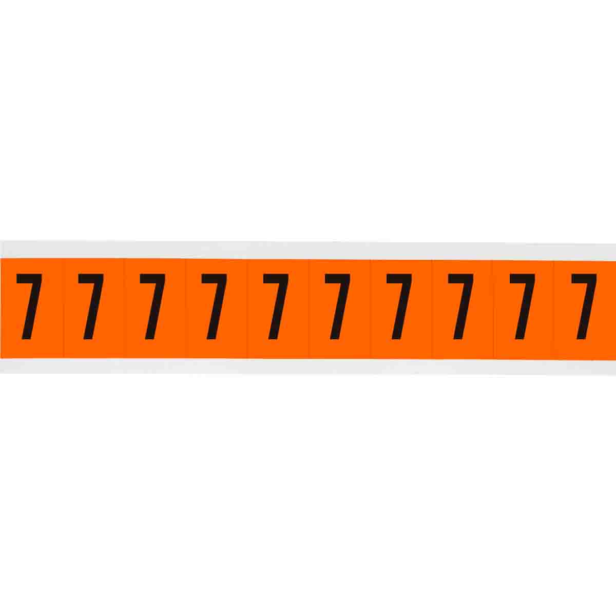 6560-7 1 in Vinyl N&L Black on Orange 7 10/PK