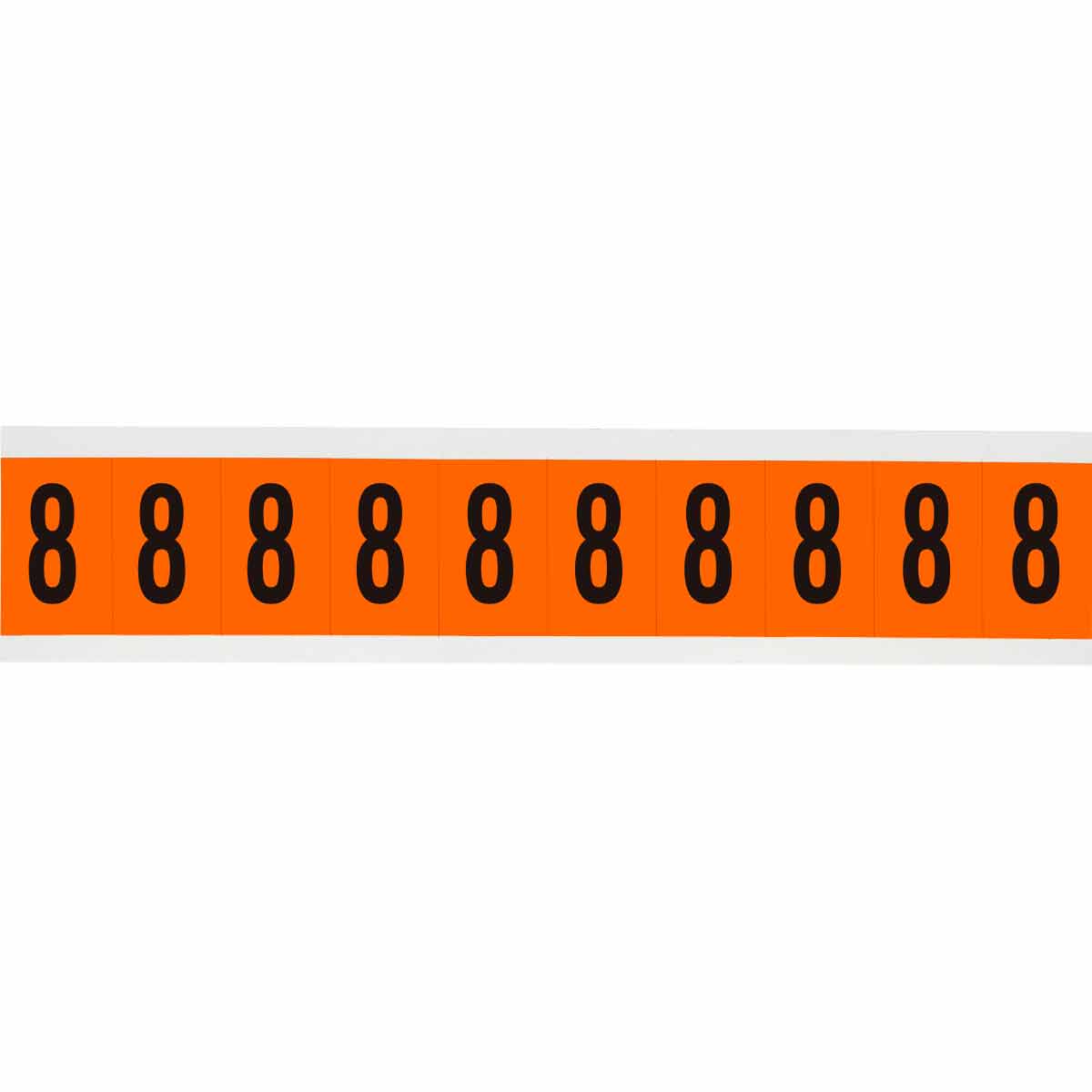 6560-8 1 in Vinyl N&L Black on Orange 8 10/PK