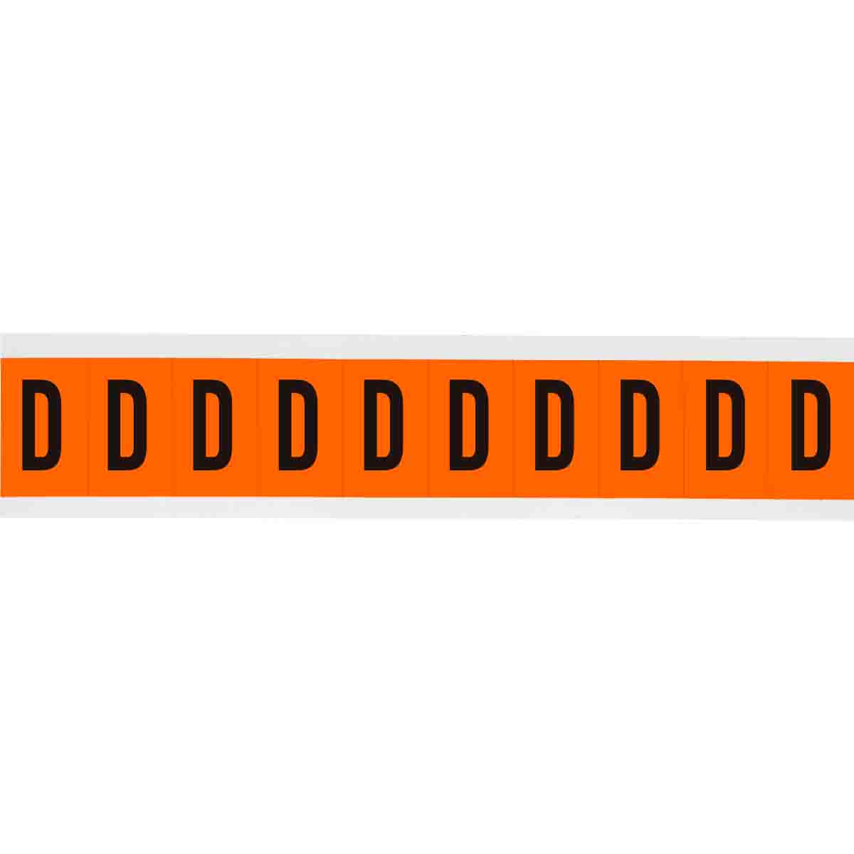 6560-D 1 in Vinyl N&L Black on Orange D 10/PK