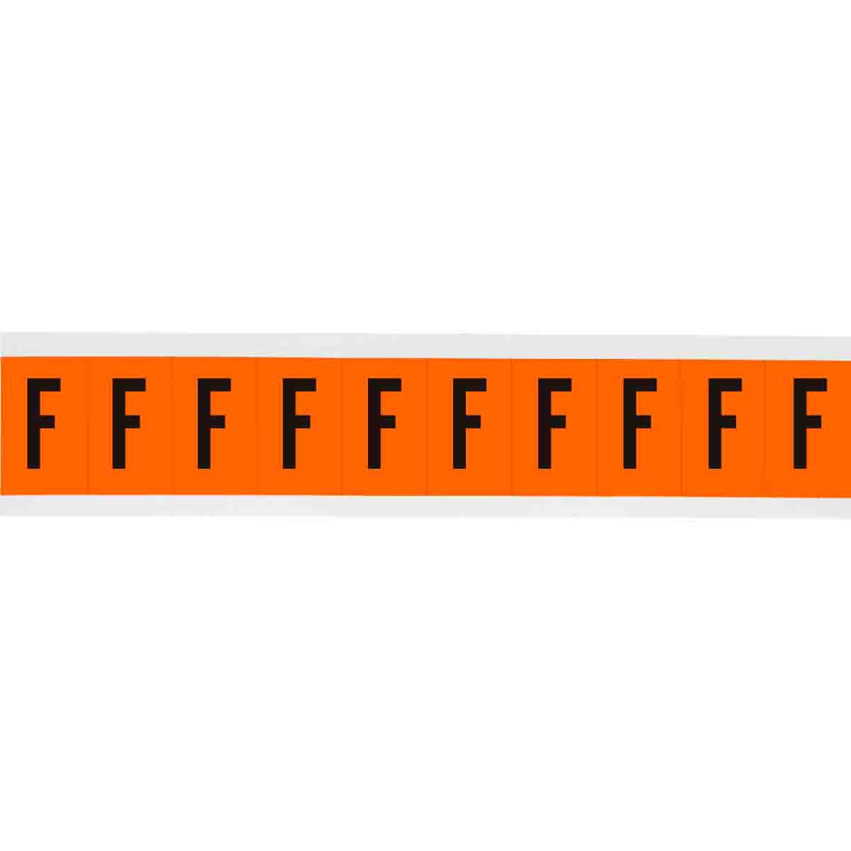6570-F 2 in Vinyl N&L Black on Orange F 10/PK
