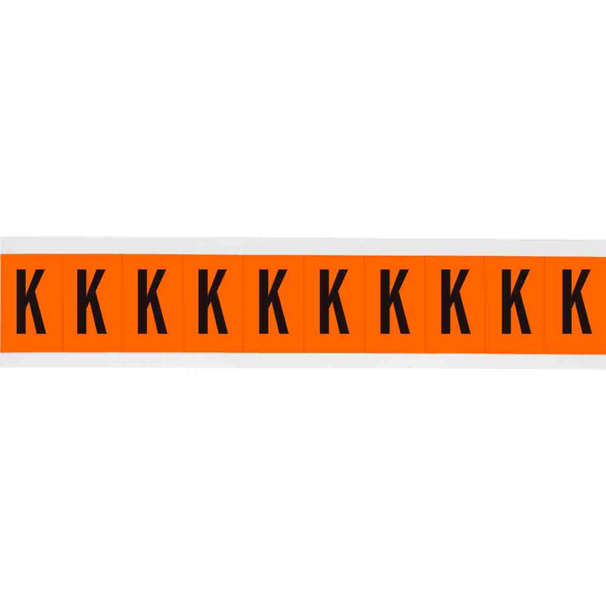 6560-K 1 in Vinyl N&L Black on Orange K 10/PK