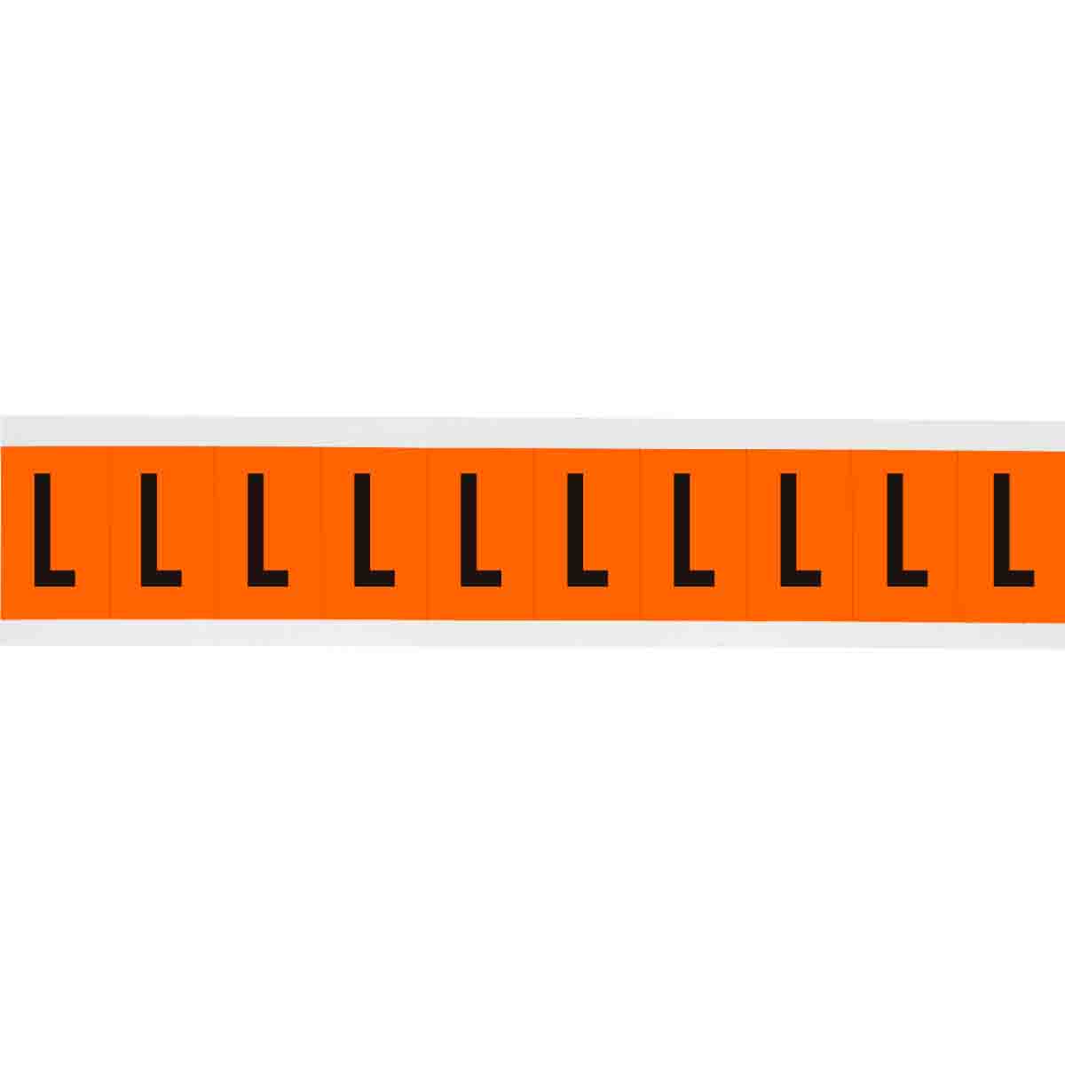 6570-L 2 in Vinyl N&L Black on Orange L 10/PK