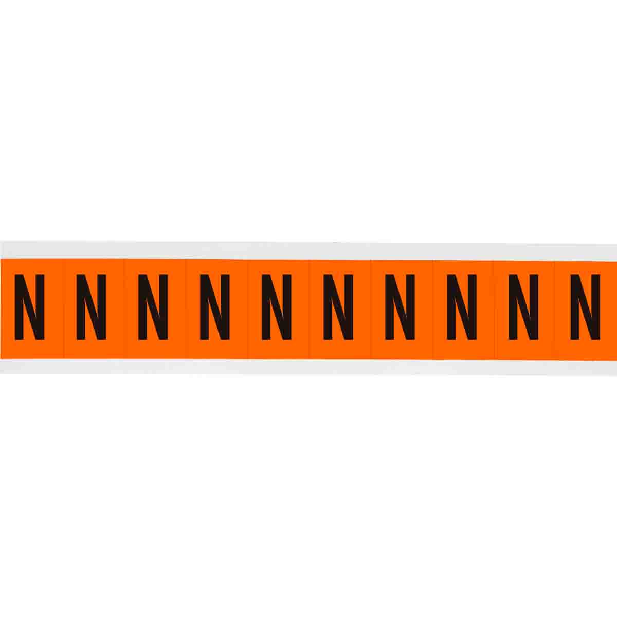 6560-N 1 in Vinyl N&L Black on Orange N 10/PK