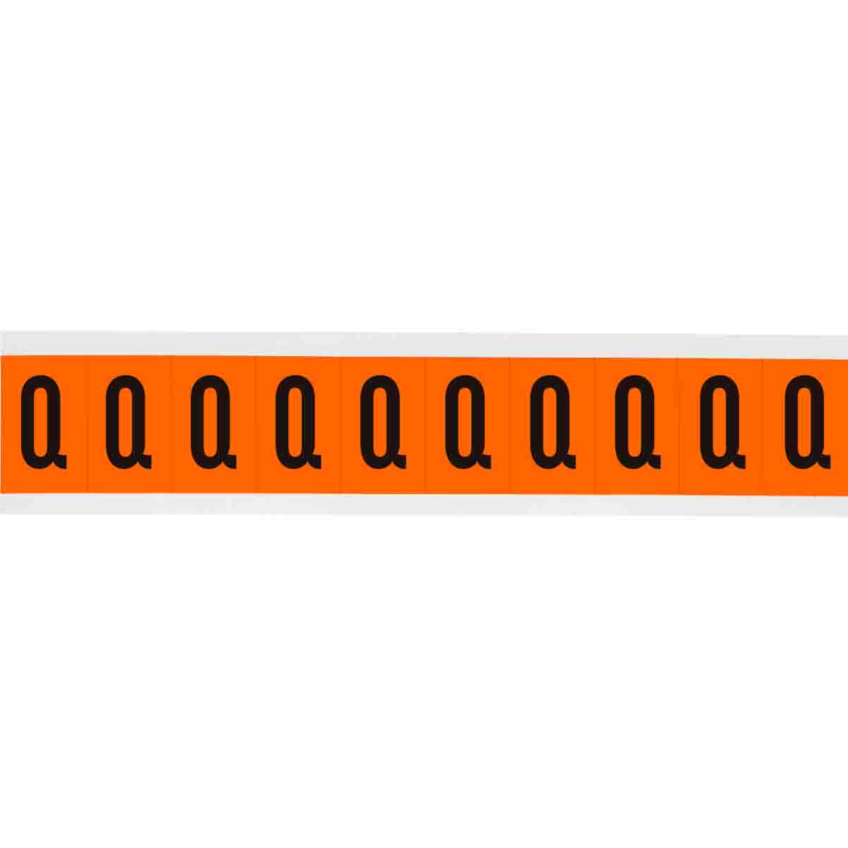 6560-Q 1 in Vinyl N&L Black on Orange Q 10/PK