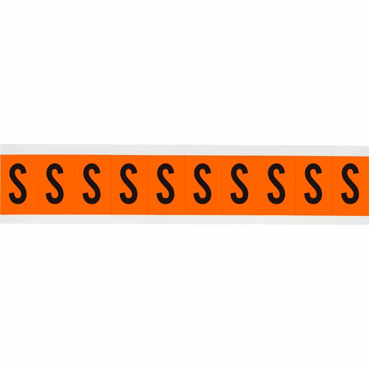6560-S 1 in Vinyl N&L Black on Orange S 10/PK