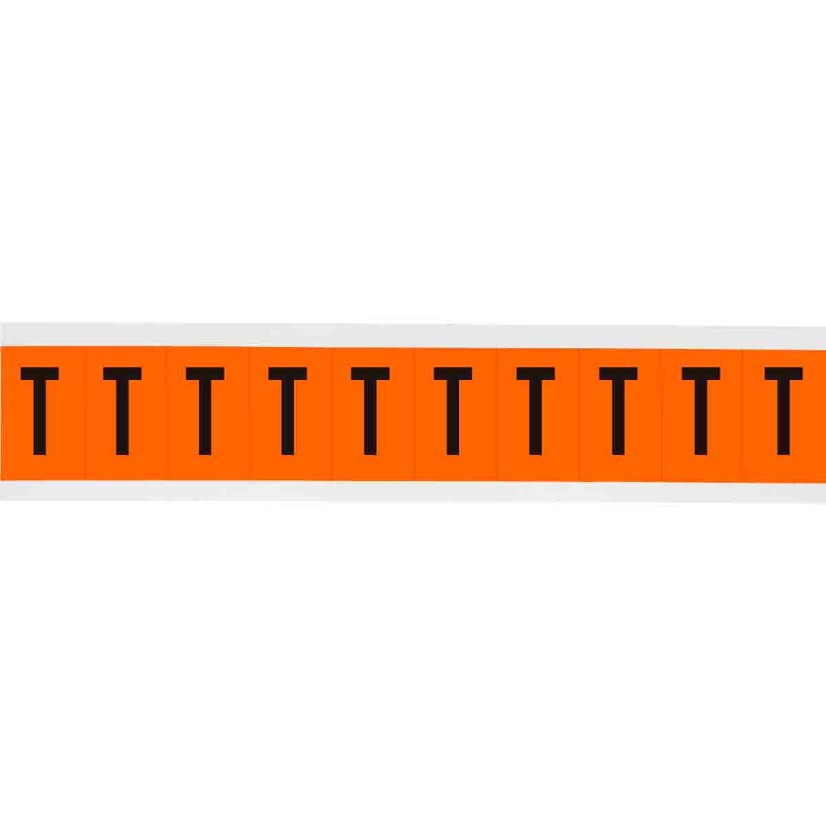 6570-T 2 in Vinyl N&L Black on Orange T 10/PK