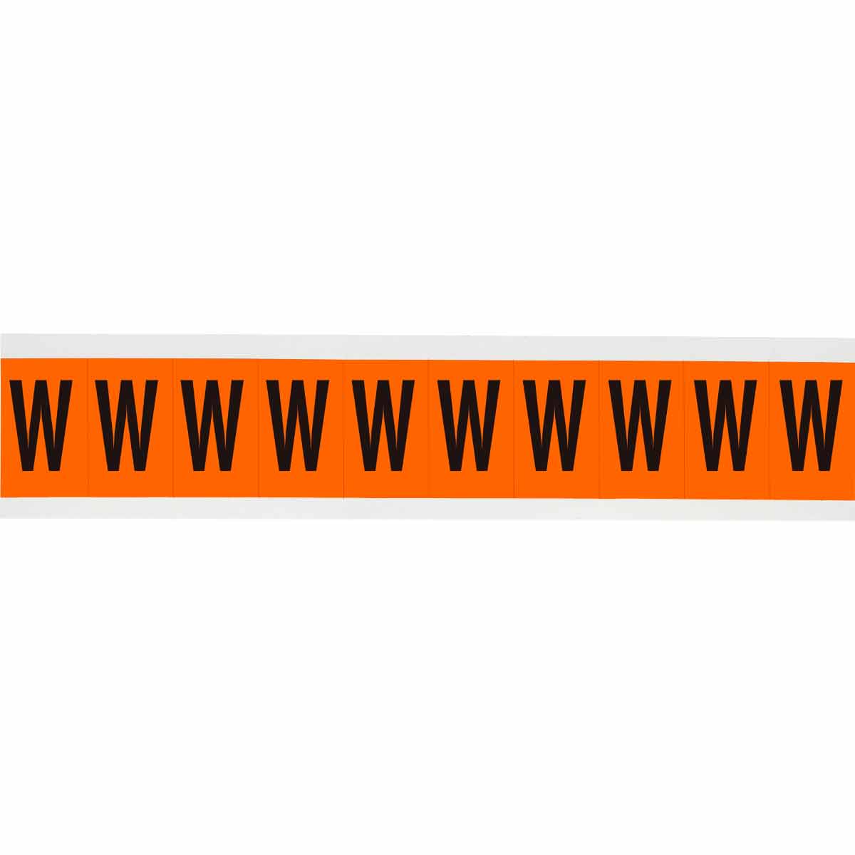 6560-W 1 in Vinyl N&L Black on Orange W 10/PK