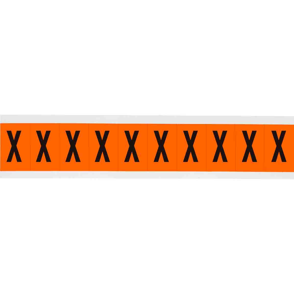 6570-X 2 in Vinyl N&L Black on Orange X 10/PK