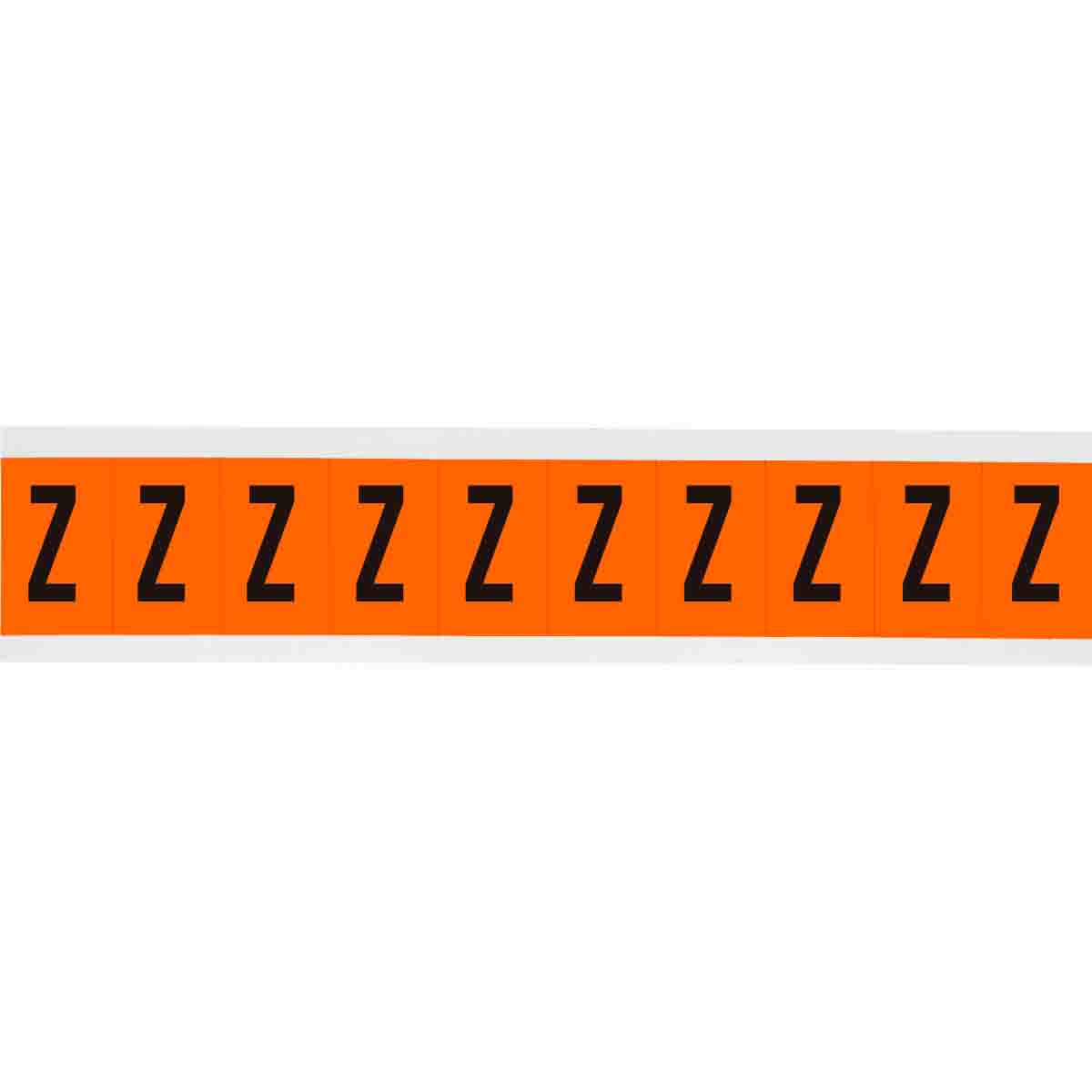 6560-Z 1 in Vinyl N&L Black on Orange Z 10/PK
