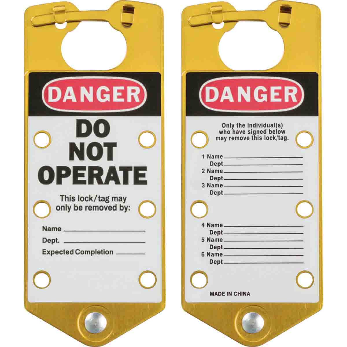 65974 GOLD LABELED LOCKOUT HASPS