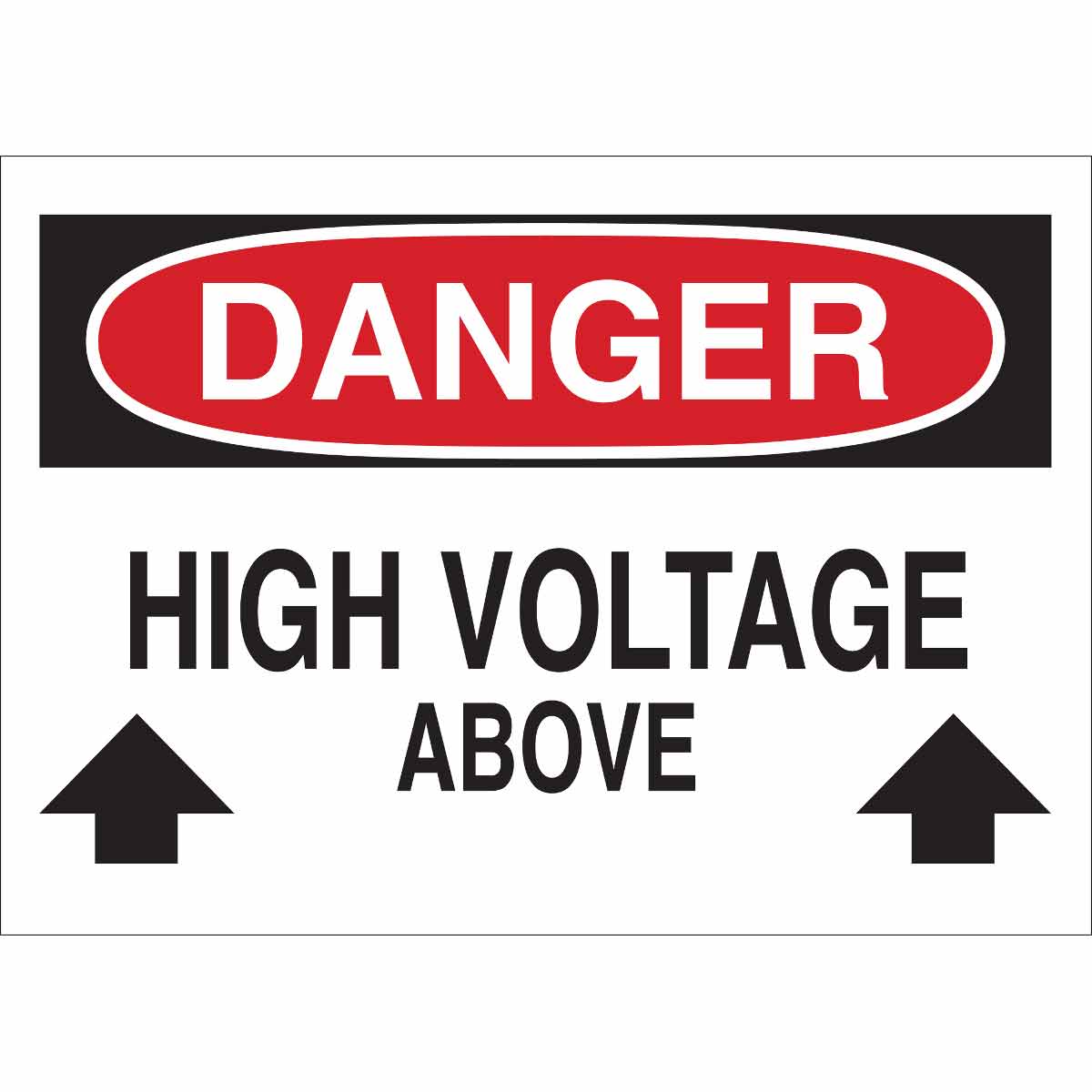 69023 B120,14X20,RED,BLK/WHT,DANGER HIGH VOLTA