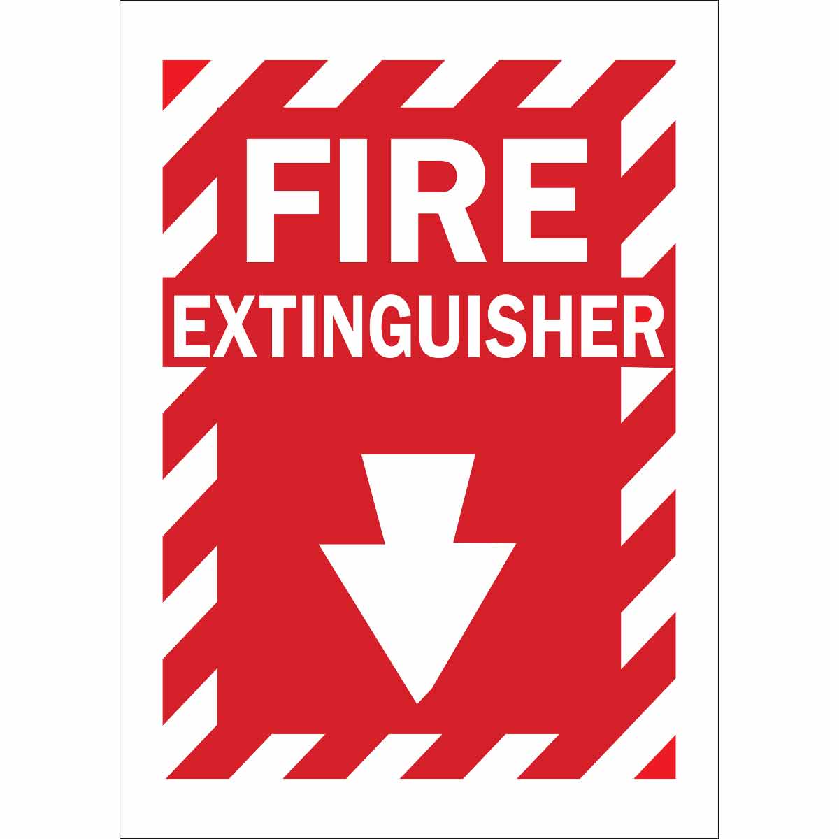 Self Adhesive Sticker Sign Directive Notice Guidance Arrow Fire Extinguisher 