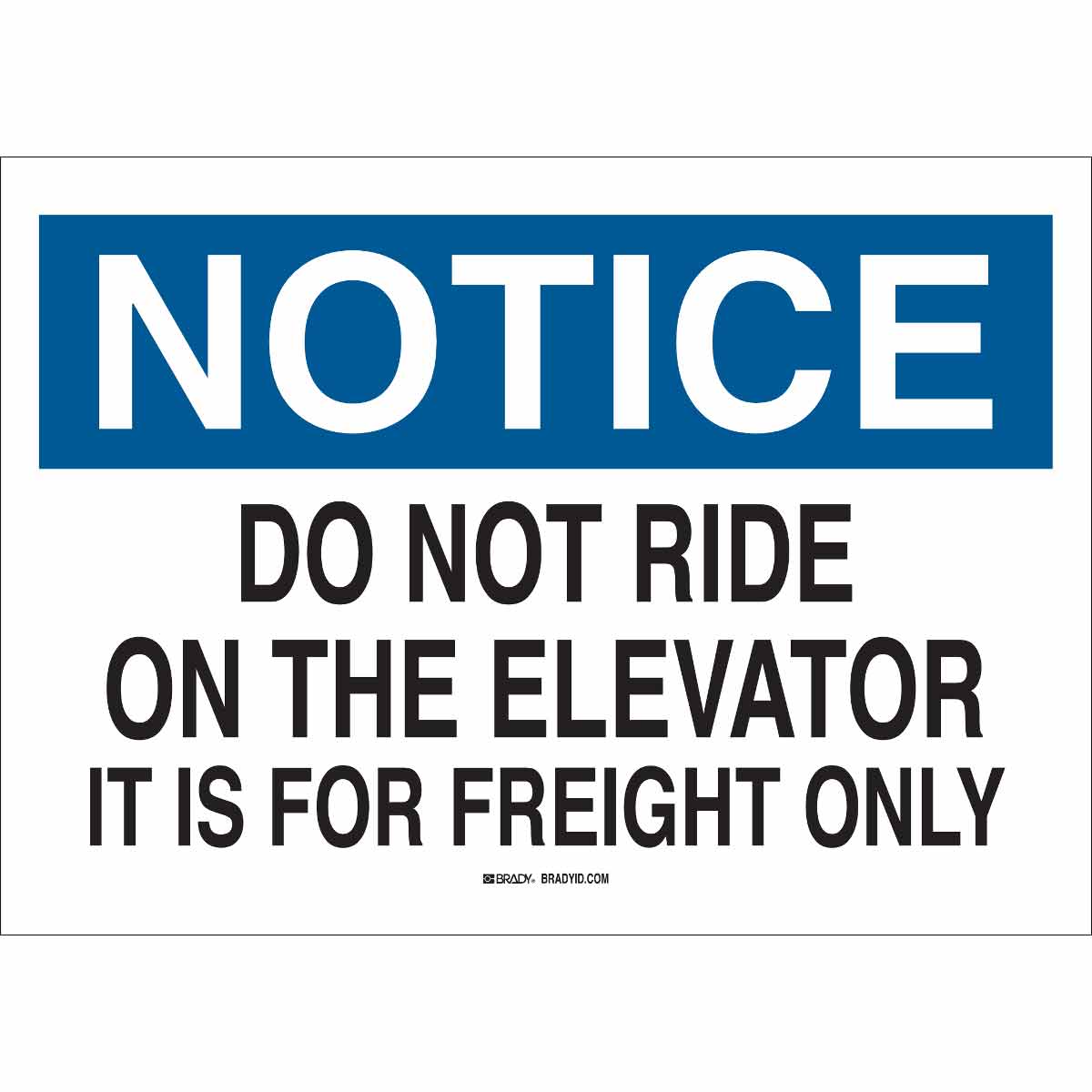 23054 B401 10X14 BLU/BLK/WHT NOTICE