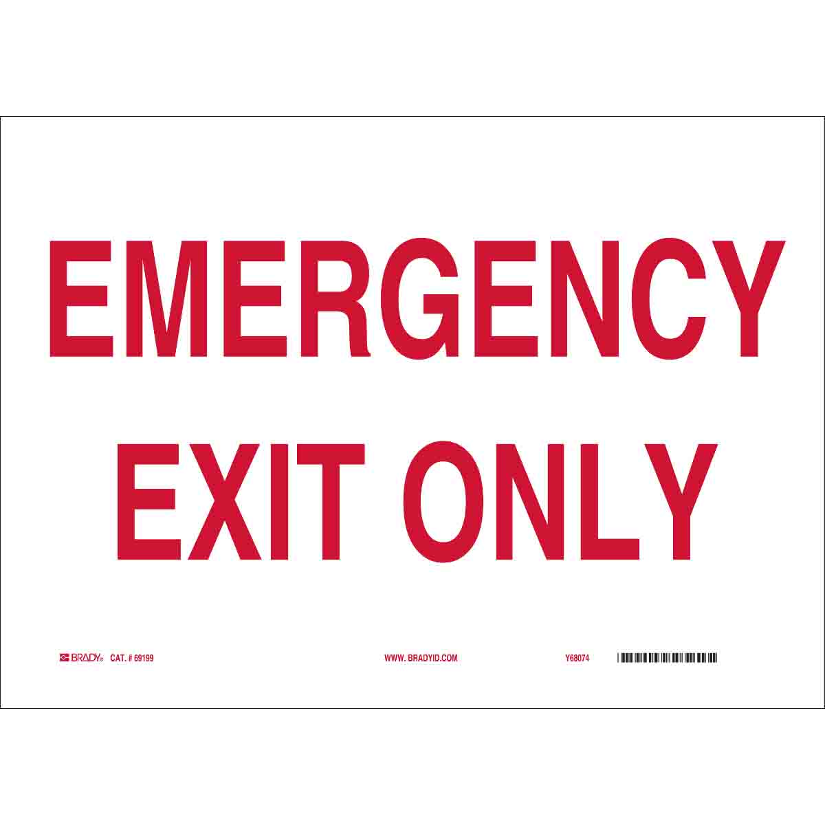 B302-10X14-WR-T-EMERGENCY EXIT ONLY